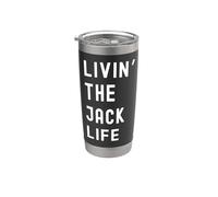 Jack vivant la vie de Jack Nom Amusant Gobelet isotherme en acier inoxydable double paroi