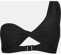Jack Wills Asymmetric Twist Front Bikini Top Womens Noir 8 (XS) Female