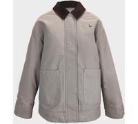 Jack Wills Barn Cotton Wind Resistant Long Sleeve Short Puffer Jacket Tan 8 (XS) Female