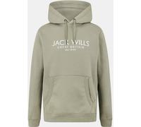 Jack Wills Batsford Logo Hoodie Mens Sauge argentée M Male