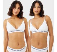 Jack Wills Biddstone Multipack Bralette 2 Pack Blanc/Blanc 12 (M) Female
