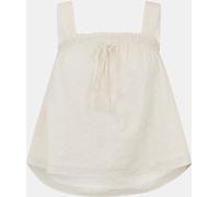 Jack Wills Broderie Shirred Top Blanc vintage 6 (2XS) Female