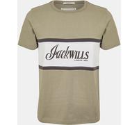Jack Wills Colour Block T-Shirt Sauge argentée XL Male