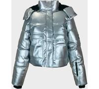 Jack Wills Cropped Puffer Ski Jacket Argent 10 (S) Female