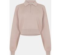 Jack Wills Cropped Quarter Zip Ld54 Taupe 10 (S) Female
