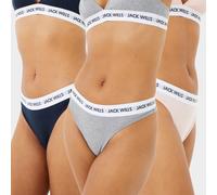 Jack Wills Deptford Multipack Thong 3 Pack Rose/Marine/Gris 6 (2XS) Female