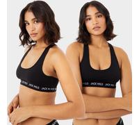 Jack Wills Dibsdall Multipack Bralette 2 Pack Ladies Noir 18 (2XL) Female