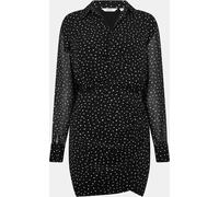 Jack Wills Draped Shirt Dress Tache noire 8 (XS) Female