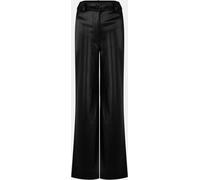 Jack Wills Faux Leather Straight Leg Trousers Noir 6 (2XS) Female