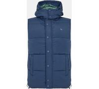 Jack Wills Firstone Waterproof Detachable Hood Synthetic Fill Gilet Marine XS Male