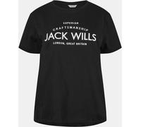 Jack Wills Forstal Boyfriend T-Shirt Ladies Noir 16 (XL) Female