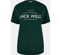 Jack Wills Forstal Boyfriend T-Shirt Ladies Vert foncé 14 (L) Female