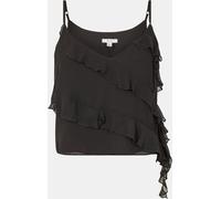 Jack Wills Frill Cami Top Noir 8 (XS) Female