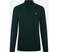 Jack Wills Funnel Neck Half Zip Jumper Men Evergreen Marl 2XL Male