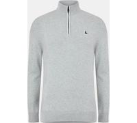Jack Wills Funnel Neck Half Zip Jumper Men Lt Ash Marl XS Male