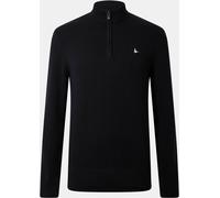 Jack Wills Funnel Neck Half Zip Jumper Men Noir 4XL Male