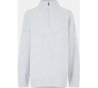 Jack Wills High Neck Zip Knitted Jumper Marl gris 8 (XS) Female