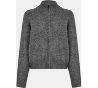 Jack Wills High Neck Zip Through Jumper Charbon Marl 8 (XS) Female