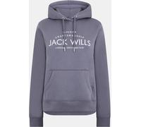 Jack Wills Hunston Graphic Logo Hoodie Bleu crépusculaire 14 (L) Female