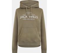 Jack Wills Hunston Graphic Logo Hoodie Kaki clair 12 (M) Female