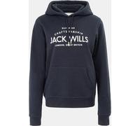 Jack Wills Hunston Graphic Logo Hoodie Marine 8 (XS) Female