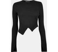 Jack Wills Asymmetric Rib Top Noir 8 (XS) Female