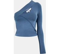 Jack Wills Jw Asymmetrical Cut Out Long Sleeve Top Womens Tempête 12 (M) Female