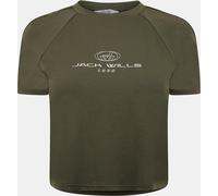 Jack Wills Jw Branded Ringer Slim Fit T-Shirt Kaki 10 (S) Female