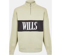 Jack Wills Logo Quarter Zip Fleece Pistache XL Male