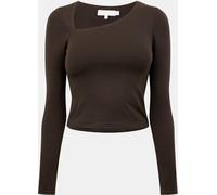 Jack Wills Slash Long Sleeve Top Womens Marron 14 (L) Female