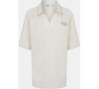 Jack Wills Slouchy Polo Shirt Blanc vintage 12 (M) Female