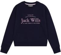 Jack Wills Kids Girls Script Crew Neck Sweatshirt Marine 8-9 ans Female