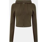 Jack Wills Knitted Zip Hoodie Women Kaki 10 (S) Female