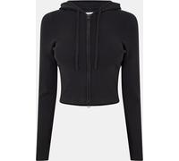 Jack Wills Knitted Zip Hoodie Women Noir 6 (2XS) Female