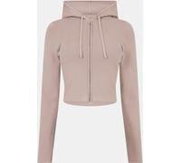 Jack Wills Knitted Zip Hoodie Women Taupe 10 (S) Female