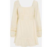 Jack Wills Long Sleeve Boho Dress Women's Blanc vintage 14 (L) Female
