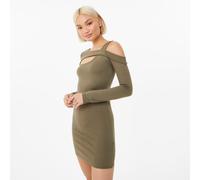 Jack Wills Long Sleeve Cutout Dress Ivy Green 12 (M) Female