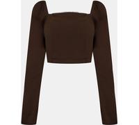 Jack Wills Long Sleeve Fitted Blouse Chocoalte 14 (L) Female
