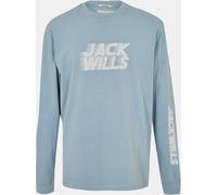 Jack Wills Long Sleeve Graphic T-Shirt Bleu poudre XL Male