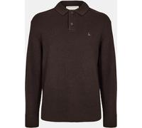 Jack Wills Ls Button Knit Polo Men Café noir M Male