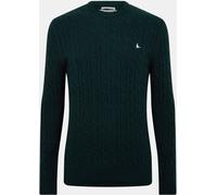 Jack Wills Marlow Merino Wool Blend Cable Knitted Jumper Men Evergreen Marl 2XL Male
