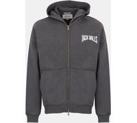 Jack Wills Men's Graphic Cotton Long Sleeve Oversized Fit Zip Hoodie Fer forgé 2XL Male