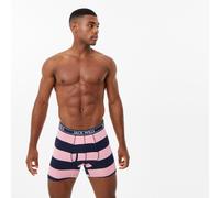 Jack Wills Multipack Boxers 3 Pack Rayure rose marine Petit Male