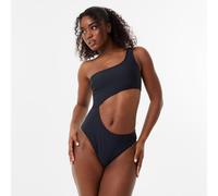 Jack Wills One Shoulder Cut Out Swimsuit Noir 6 (2XS) Female