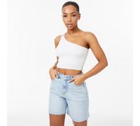 Jack Wills One Shoulder Shirred Top Blanc vintage 8 (XS) Female