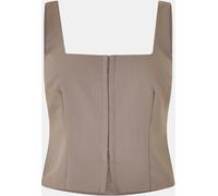 Jack Wills Pinstripe Top Ld54 Taupe 8 (XS) Female