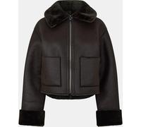 Jack Wills Reverse Shearling Jacket Kaki 12 (M) Female