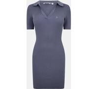 Jack Wills Rib Knit Polo Dress Bleu crépusculaire 14 (L) Female