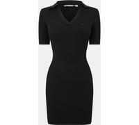 Jack Wills Rib Knit Polo Dress Noir 14 (L) Female