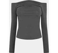 Jack Wills Ruched Long-Sleeve T-Shirt Gris de Folkestone 6 (2XS) Female